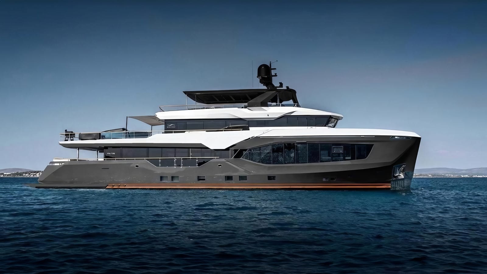 Oculus, exterior — motor yacht charter in the Caribbean