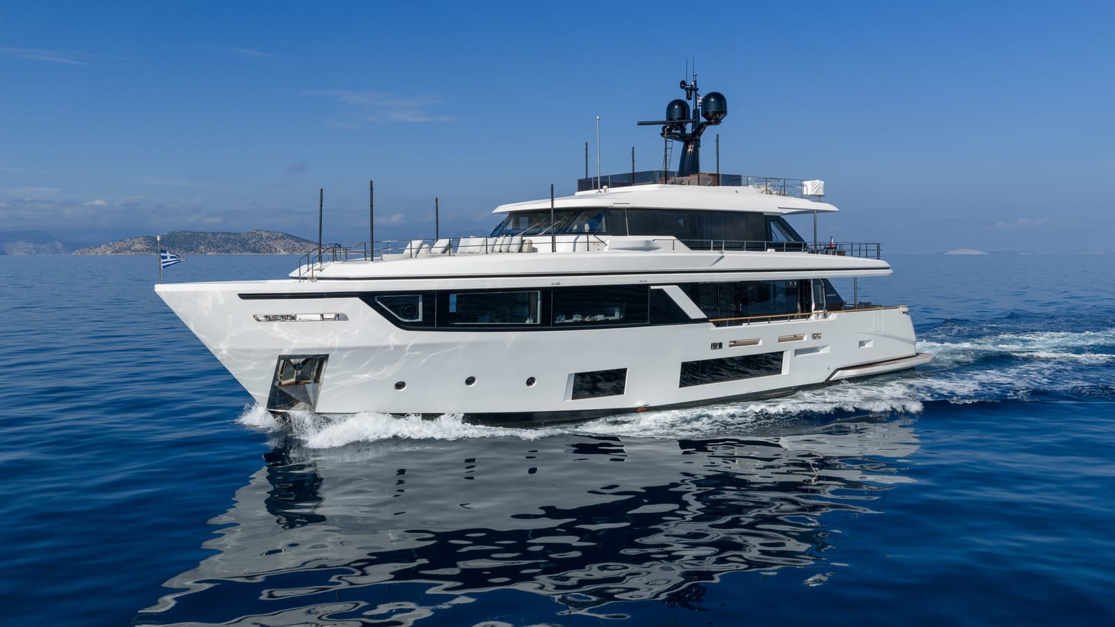 Mrs L, from above — motor yacht charter in the Mediterranean